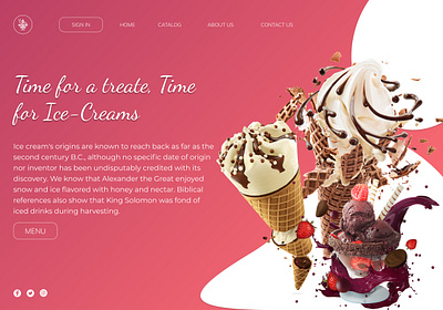 Ice-cream Parlour Web Design | ETelligens graphic design ui