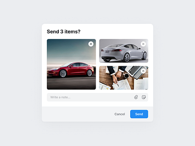 Openland - Multi attach message attach chat dashboad design edit element emoji interface message messenger photo product send startup tech tesla ui ui component ui element ux