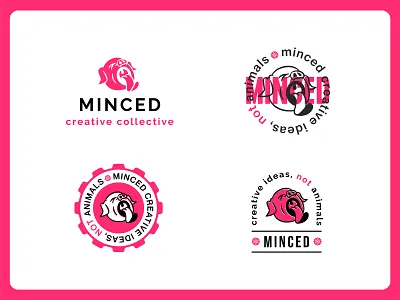 Minced Creative Collective badge badgedesign branddesign brandidentity branding design graphic design identity identitydesign illustration logo logodesign logos minced mincedmeat punk punkrock vegan veganism veganlogo