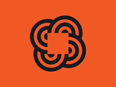 Square & Circles Symbol black branding business circle crypto graphic designbranding icon logo logo design logomark mark minimal minimalistic modernism negative space orange square startup symbol trademark