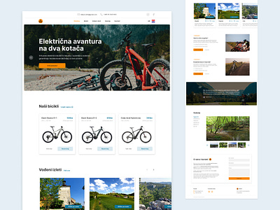 BikeOn - bike and tour rental shop adventure app bicycle bike branding calculator configurator design gallery logo practice redesign shop ui web website