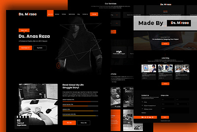 Portfolio website By Valley of Design #VOD #Design_Classics ar mirzaa design design classices ds mirzaa graphic design landing page design personal portfolio ui ux vod website design
