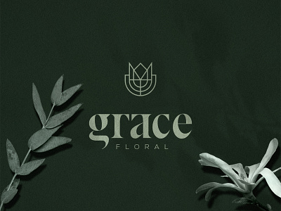 Grace Floral adobe adobe illustrator brand identity branding creative logo floral logo flower graphic design icon symbol mark illustration logo logo design logo designer logos logotype luxury logo minimal logo premium typography vector