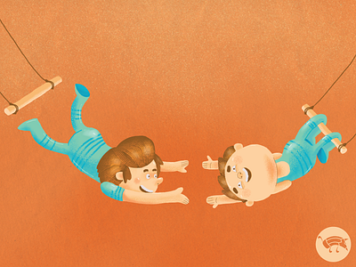 Trapeze artists affinity affinitydesigner character character design circusperformers design digital illustration illustration pencildog trapeze