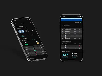 Football Stats APP / UX + UI branding football soccer ui ux vector