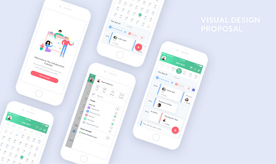 The collaboration calendar ui visual design