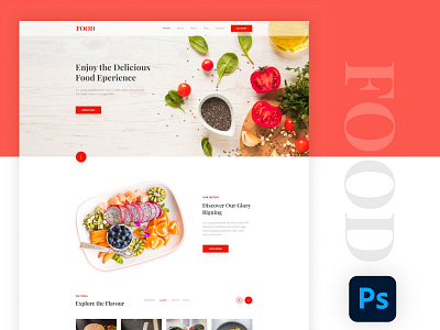 Restaurant Food Landing Page food graphic design home landing page restaurent ui web website