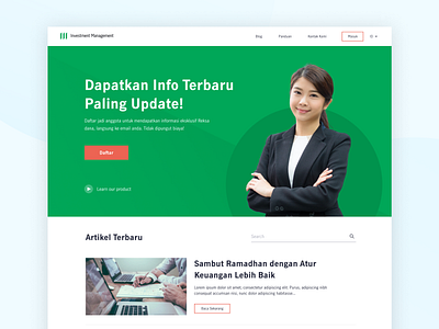 Article Blog Website article blog clean concept figma investment layout minimal simple ui ui design website design