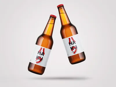 Haku (ハク) Apa Beer Label graphic design label design