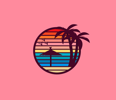 Retrowave Beach T-shirt Design 80s beach beach emblem beachlogo design free freelogo illustration logo logodesign mrbranding retro retrodesign retrologo retrowave sunset sunsetdesign synthwave tshirtart tshirtdesign