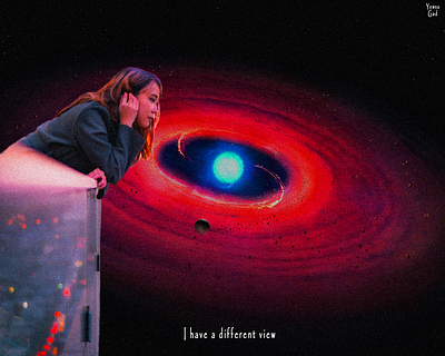 Universe colors design girl graphic design manipulation photoshop universe