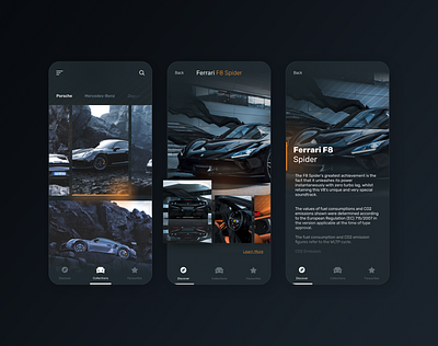 Black Edition | Cars Collection app car collection darkmode futurism minimal mobile uidesign