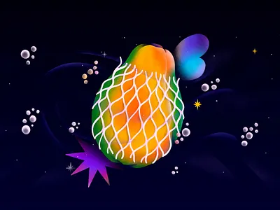 Papaya brazil food fruit gradient illustration latin america