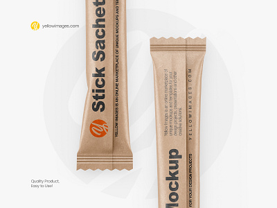 Kraft Stick Sachet Mockup brand branding coffee coffee stick coffee stick sachet design food kraft kraft mockup kraft stick sachet mock up mock up mockup pack package packaging stick sachet mockup sticker sugar yellow images