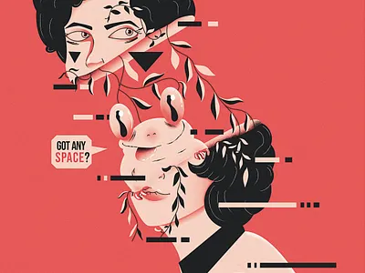 Got any space? animal colour design graphic design illus illustration vector