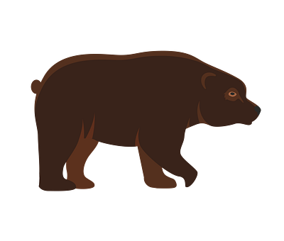 Brown Bear Vector 3d animal vector brown bear vector graphic design illustrator file vector art wild animal vector