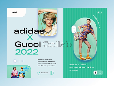 adidas x Gucci 2022 campaign - interaction concept aftereffects animation fashion interaction modern motion graphics typography ui ux