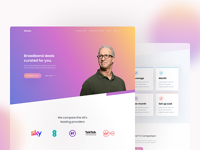 Savely - Web Design Broadband Compare ui ux web design website