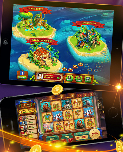 Slototherapy Game Design 2d 3d art branding design environment games illustration ui