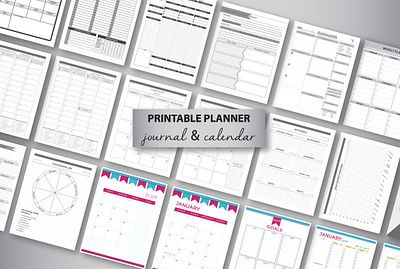 Planners, Journals and printables agenda calendar daily agenda daily organizer dairies ebook graphic design journals kdp cover page lead magnet low content journal organizer planners printable pdf printables schedule trackers