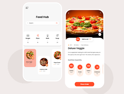 Food App Design adobe xd app branding graphic design illustration logo photoshop ui uidesign vector