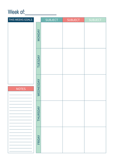 Weekly planner weekly planner weekly planner insert