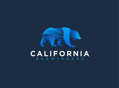 california bear logo design amazing bar bear blue branding california character cool design geometric gradient grizzly icon illustration illustrator logo ui ux vector winners