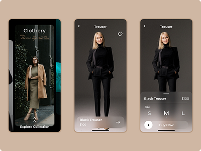 Clothery app - Fashion App appdesign clotheryapp dailyui dailyui16 fashionapp figma iosapp iosappdesign lightmode onboardingpage overlay popup productpage prototyping shoppingapp ui uiux ux wireframing xd