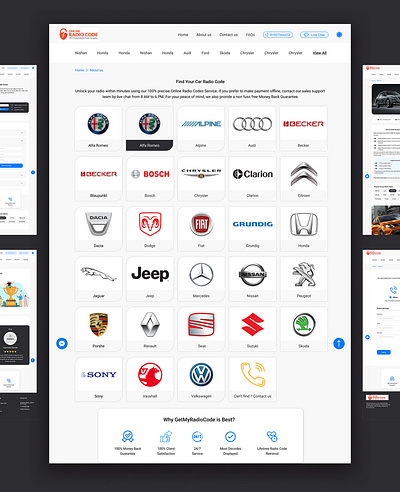 Find Your Car Radio Code branding graphic design ism ismhosen ui uiux