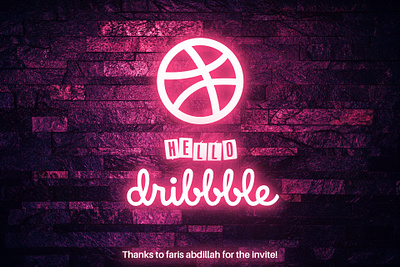 Hello Dribbble design graphic design hello dribbble logo logo design neon