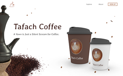 Tafach Coffee branding design ui ux