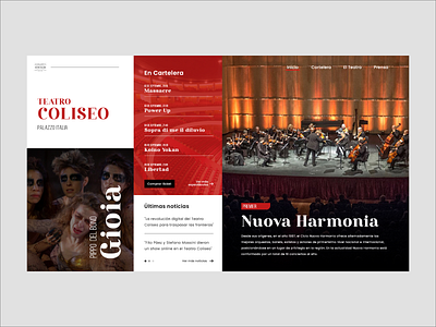 Teatro Coliseo Web Page diseño ux ui diseño web flat graphic design minimal teatro teatro coliseo theater theater web page ui ux web web design