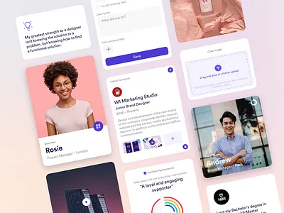 Cards card cards gradient home homepage landing page pastel start up startup ui website