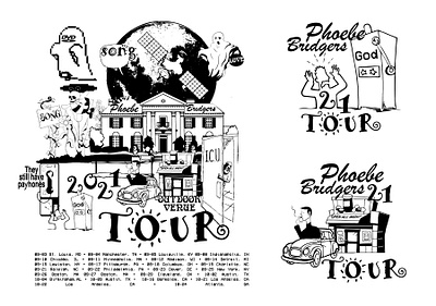 Phoebe Bridgers T-shirt Design design illustration phoebe bridgers tshirt vector