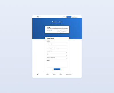 Request Access Page contact contact us design desktop figma finance form screen ui