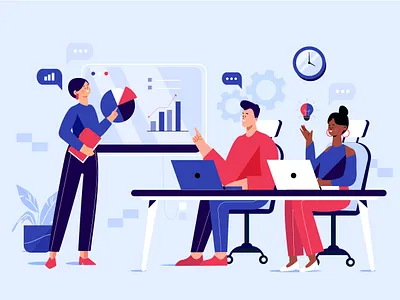 Business Trainning business character conference education illustration lifestyle people illustration school vector illustration