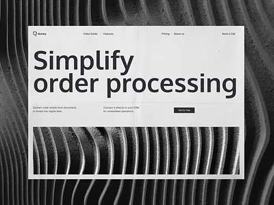 Hero section for landing page big typography bold design clear cta hero section minimalist landing page minimalistic hero section modern hero section modern landing page monochrome design monochrome hero section monochrome landing page sleek landing page