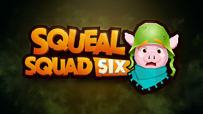 Squeal Squad Six Logo gamer illustration logo youtube