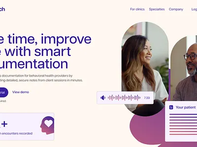 JotPsych Redesign design friendly health modern software trendy web design website design