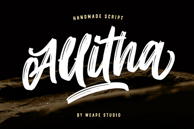 Allitha Handmade Brush Script brush brush font calligraphy cover design drawing font hand lettering illustration ink lettering logo script type design typography