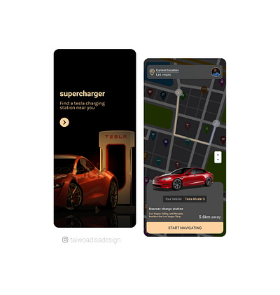 Tesla Supercharger Station app branding design ui uiux uiuxdesign ux