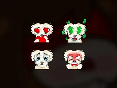 Twitch Custom Emotes artistondribbble chibi twitch emotes cutedog dog dogemotes illustrations smallstreamer streamercommunity streamers twitch twitchaffiliate twitchartist twitchcommunity twitchcreative twitchdesign twitchdogemotes twitchemotes twitchgamer twitchpartner twitchtv