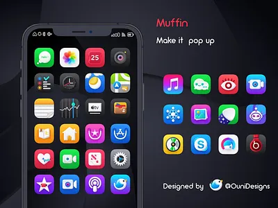 ( Muffin ) a icon Set for iOS 15 app branding design graphic design icons illustration logo motion graphics vector