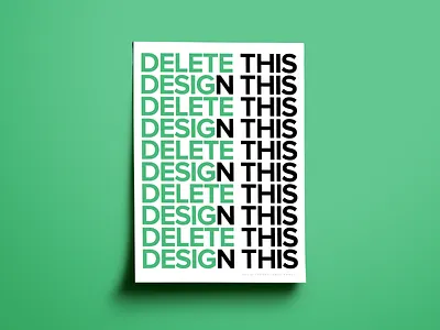 This n This black clean delete design font art fresh graphic design green mint green poster poster collection poster series print design sans serif simple type art typography typography art white word play
