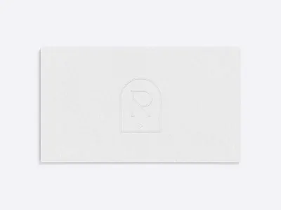 RL * branding business card cardstock embossed graphic design logo mockup monogram