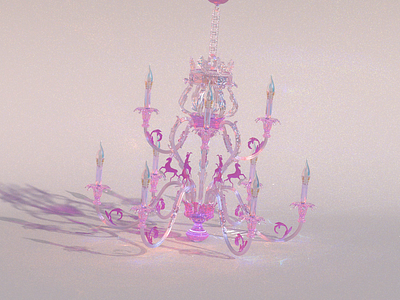 Caustics Chandelier 3d 3dart animation c4d caustics chandelier design iridescent motion graphics neon nft