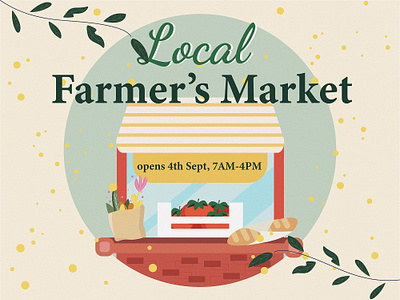 Farmer's Market adobe illustrator design farm farmersmarket farming illustration illustrator landscape local market vector