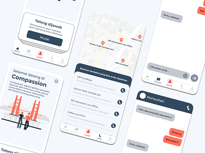 Compassion - Domestic Violence Prevention App app branding ui ux