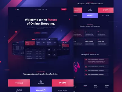 Ignite Landing Page branding design illustration logo minimal typography ui ux vector web