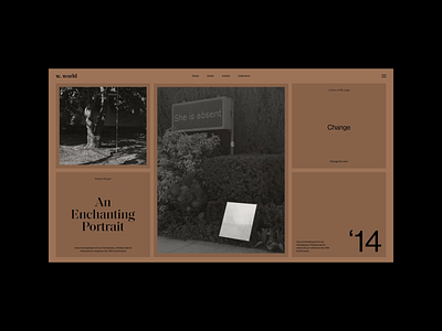 W. World | Article Page | Customised design animation hover motion promo typography ui ux video web website